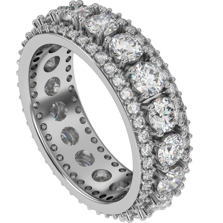 Diamond King's Eternity Ring The Gold Gods side view white gold men's jewelry 