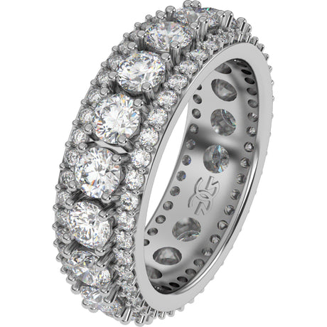 Diamond King's Eternity Ring The Gold Gods side view white gold men's jewelry  2