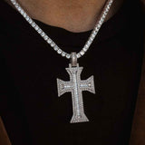 Diamond King's Emerald Cut Cross & Mens Tennis Chain The Gold Gods 2