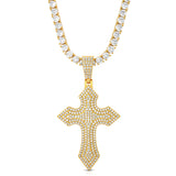 Diamond Royal Cross & Mens Tennis Chain 3 The Gold Gods