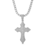 Diamond Royal Cross & Mens Tennis Chain 4 The Gold Gods
