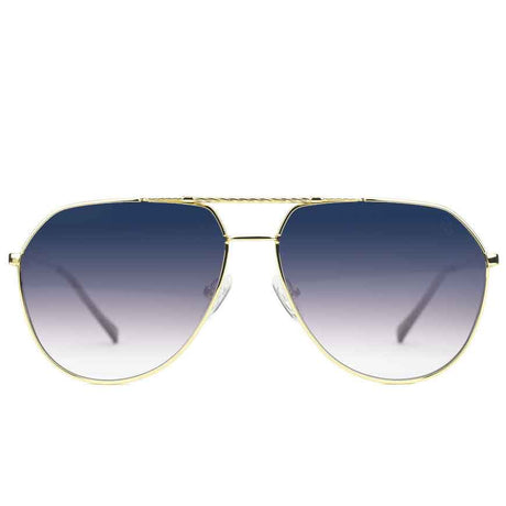 Escobar Designer Sunglasses The Gold Goddess Blue Gradient