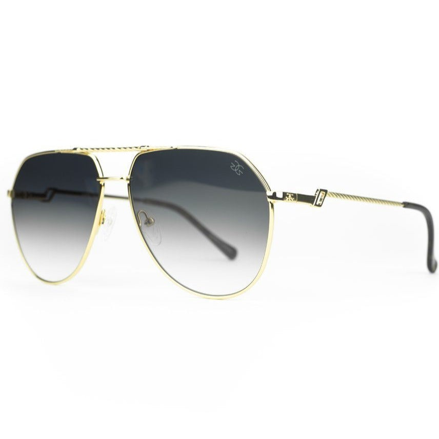 Escobar Designer Sunglasses The Gold Goddess Black Gradient Side View
