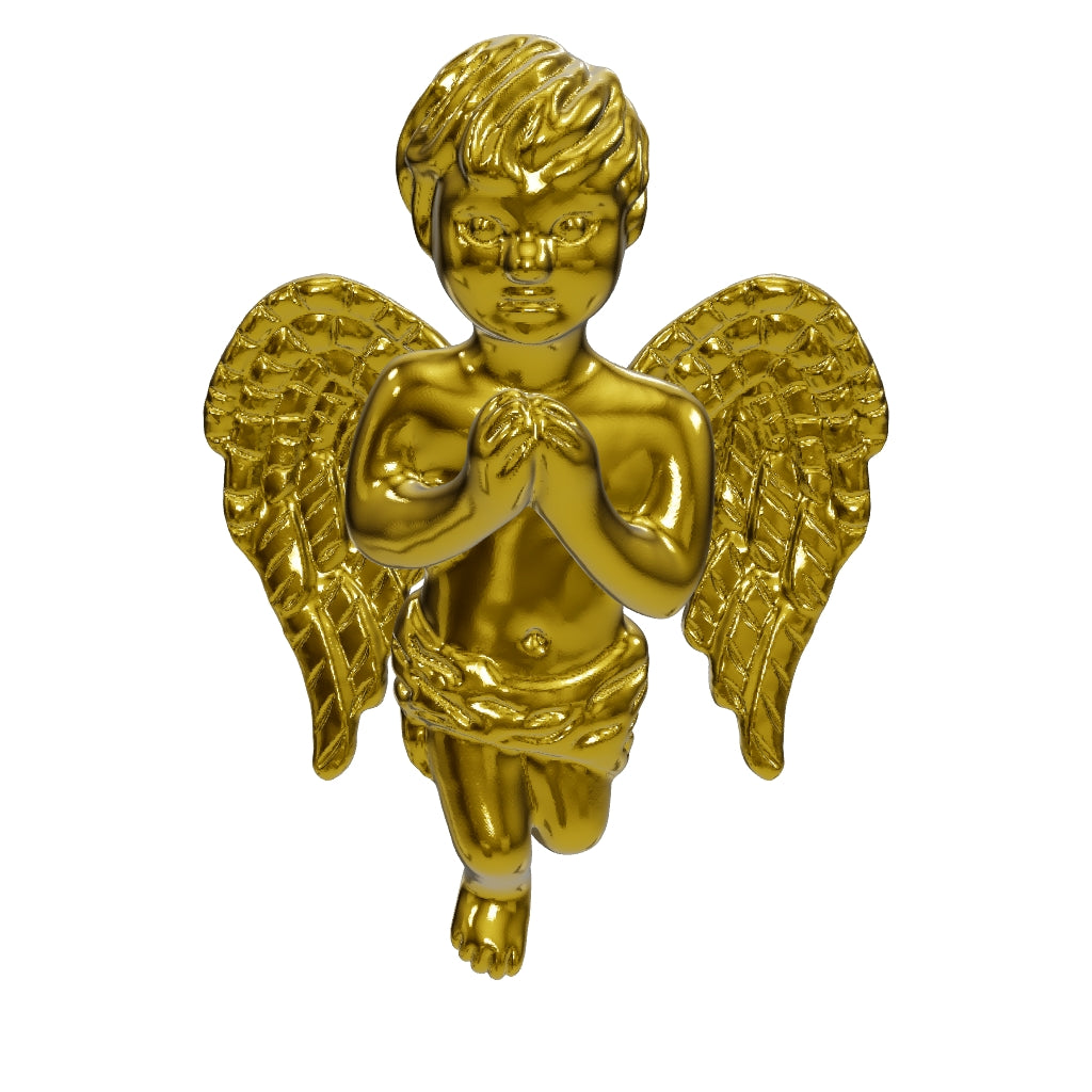 Micro Fallen Angel Necklace Pendant & Franco Chain | The Gold Gods