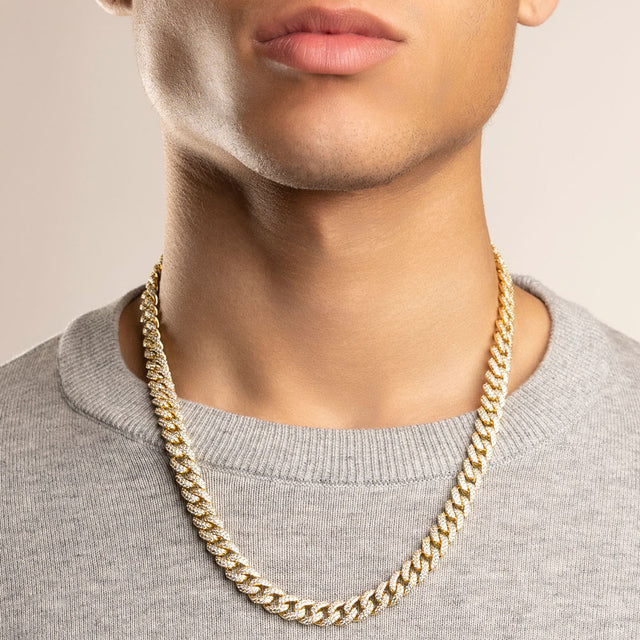 Diamond Cuban Link Chain 10mm | The Gold Gods