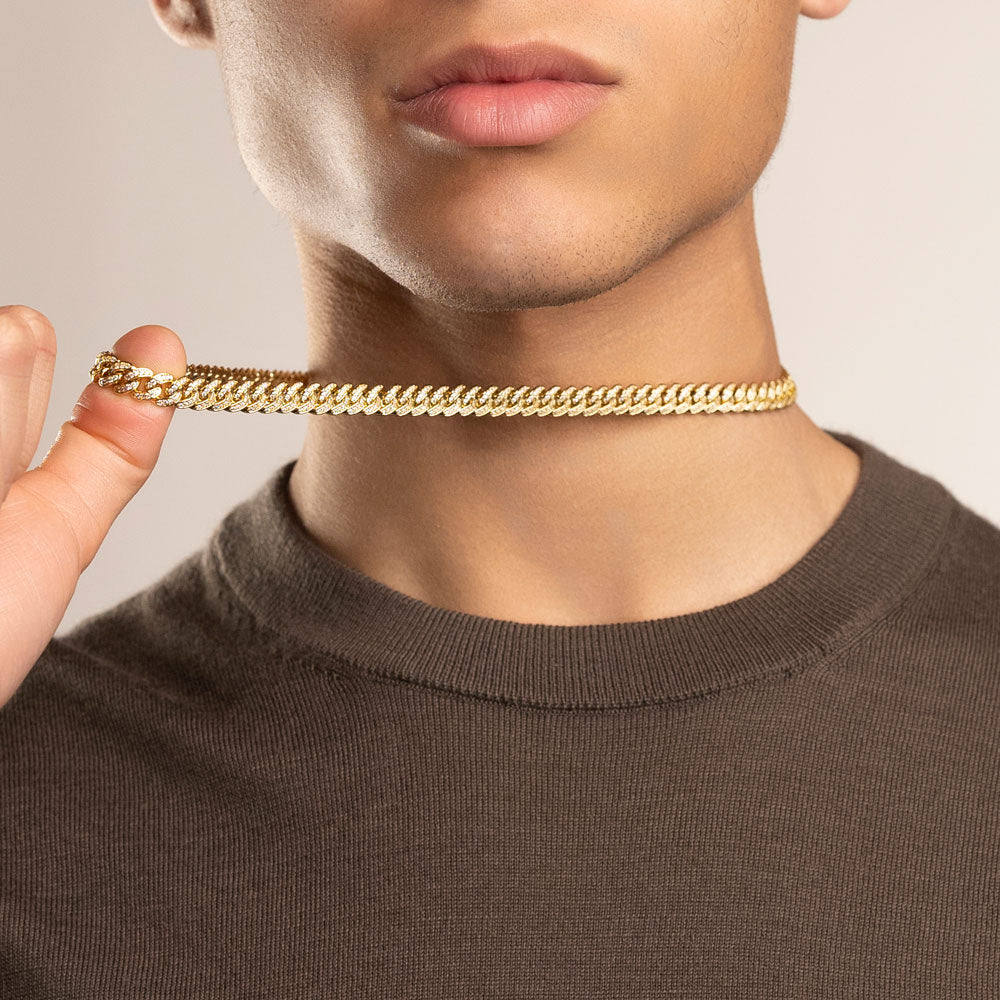 Cuban link clearance choker mens