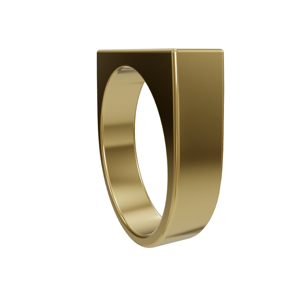 Gold Bar Ring 3d view
