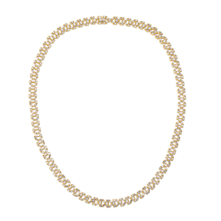 8mm Diamond Y Link Chain Necklace 1 The Gold Gods