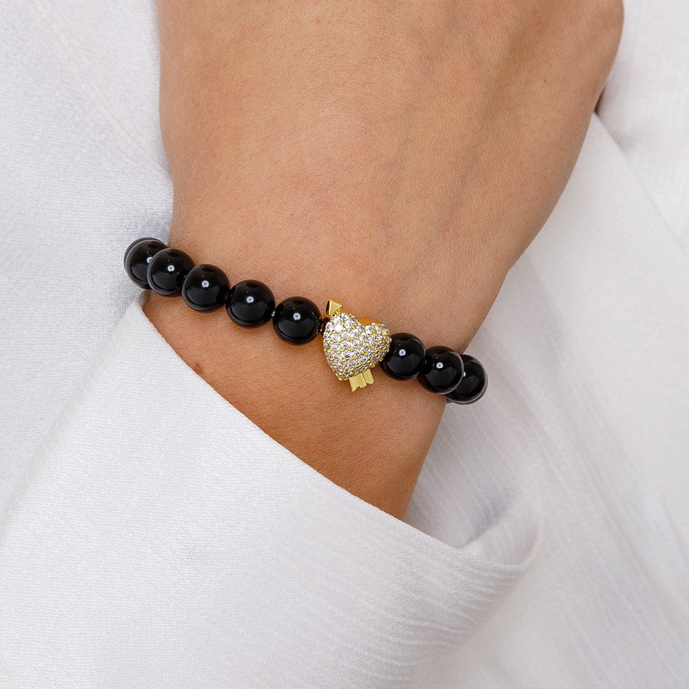 Small Black Diamond Bead Necklace | Natalie Barney