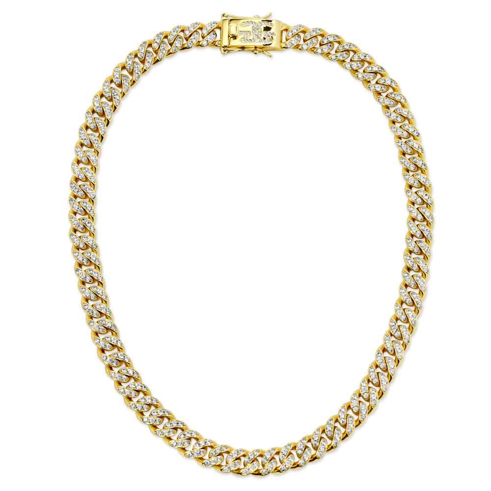 Diamond Cuban Link Chain 10mm lifestyle look The Gold Gods full