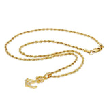 Gold Diamond Anchor Pendant Necklace The Gold Gods 2