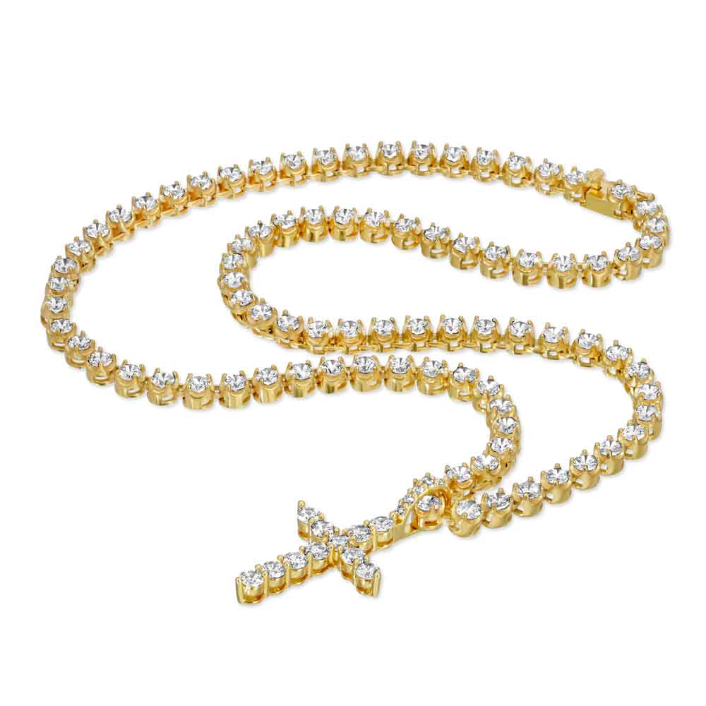 Diamond Tennis Gold Chain (4mm) | The Gold Gods