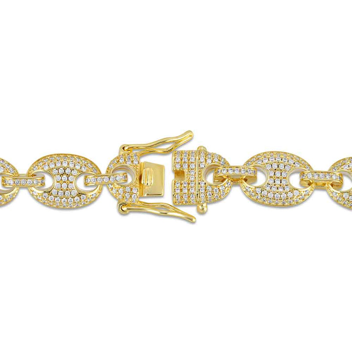 Diamond puff Link Chain The Gold Gods Clasp