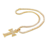 Diamond King's Emerald Cut Cross & Mens Tennis Chain The Gold Gods 5