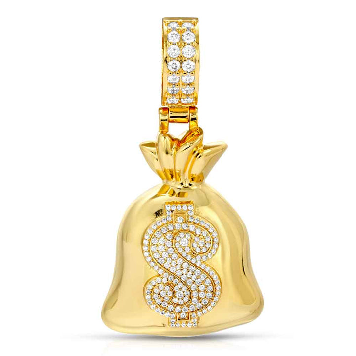 Diamond Moneybagg Yo Pendant Necklace by Bread Gang The Gold Gods 3
