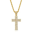 Diamond Emerald Cut Cross Necklace & Mens Rope Gold Chain The Gold Gods