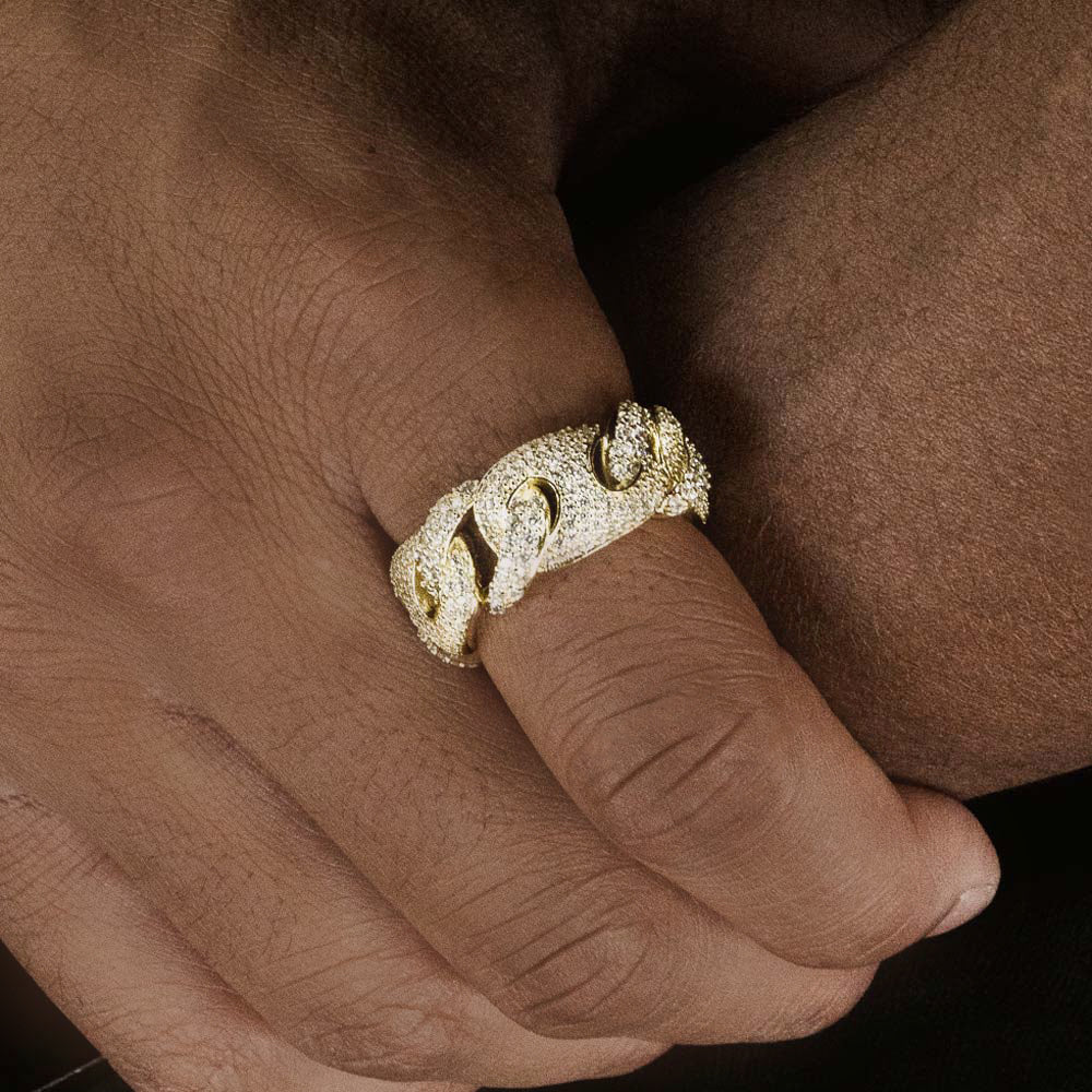 Gold Diamond Gucci Cuban Ring The Gold Gods Lifestyle