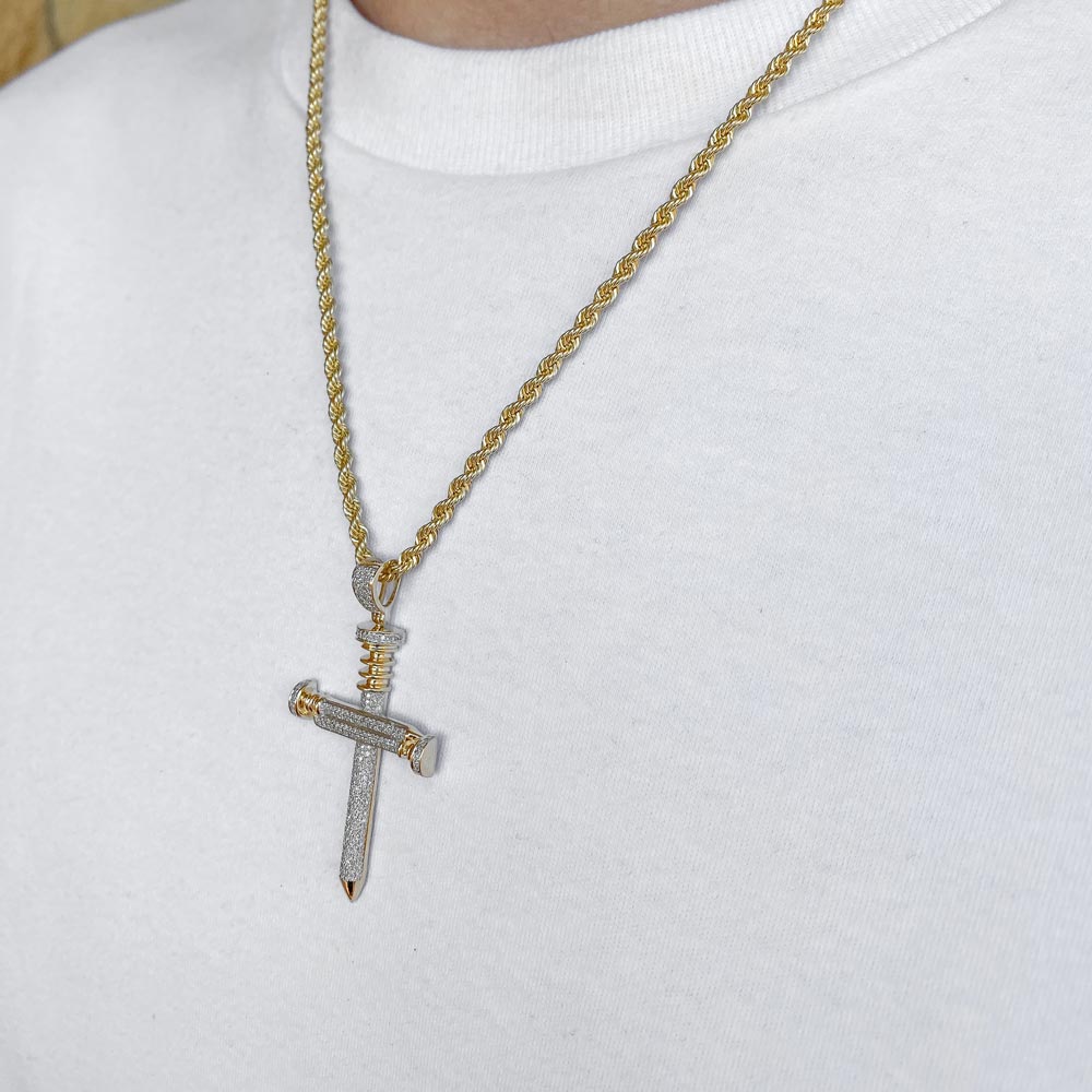 SG-J-005-Three Nail Cross Necklace | Remnant Sons MC