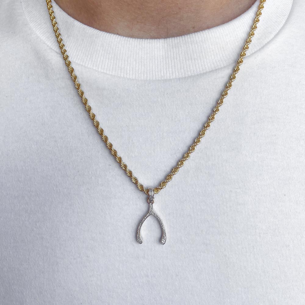 Rose Gold Diamond Wishbone Necklace for Women | Jennifer Meyer