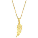 Gold Micro Wing Pendant Necklace The Gold Gods 5