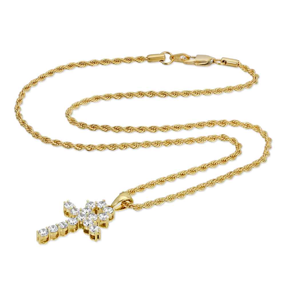 Micro diamond deals ankh necklace