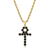 MICRO ONYX ANKH NECKLACE