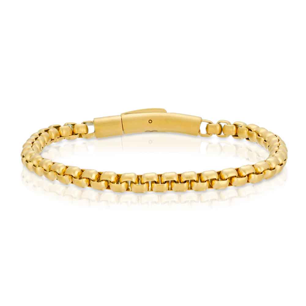 Gold Venetian Box Link Bracelet The Gold Gods