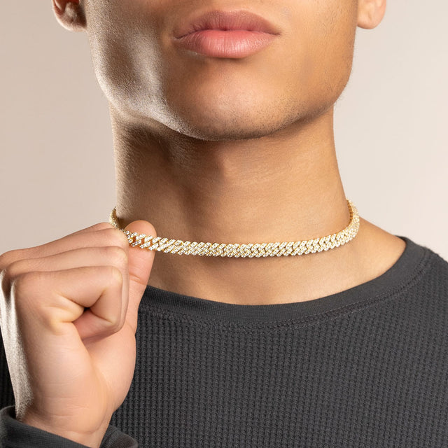Diamond Straight Edge Cuban Link Chain 8mm – The Gold Gods
