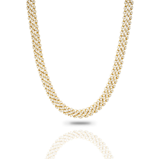 Diamond Straight Edge Cuban Link Chain 8mm – The Gold Gods
