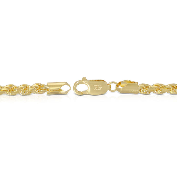 Vermeil Rope Gold Bracelet (4mm) The Gold Gods 3Vermeil Rope Gold Bracelet (4mm) The Gold Gods 3