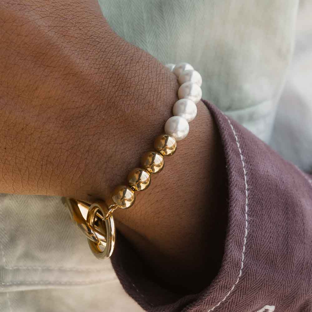 Soleil Girls Pearl Bracelet | 14K Gold - The Jeweled Lullaby