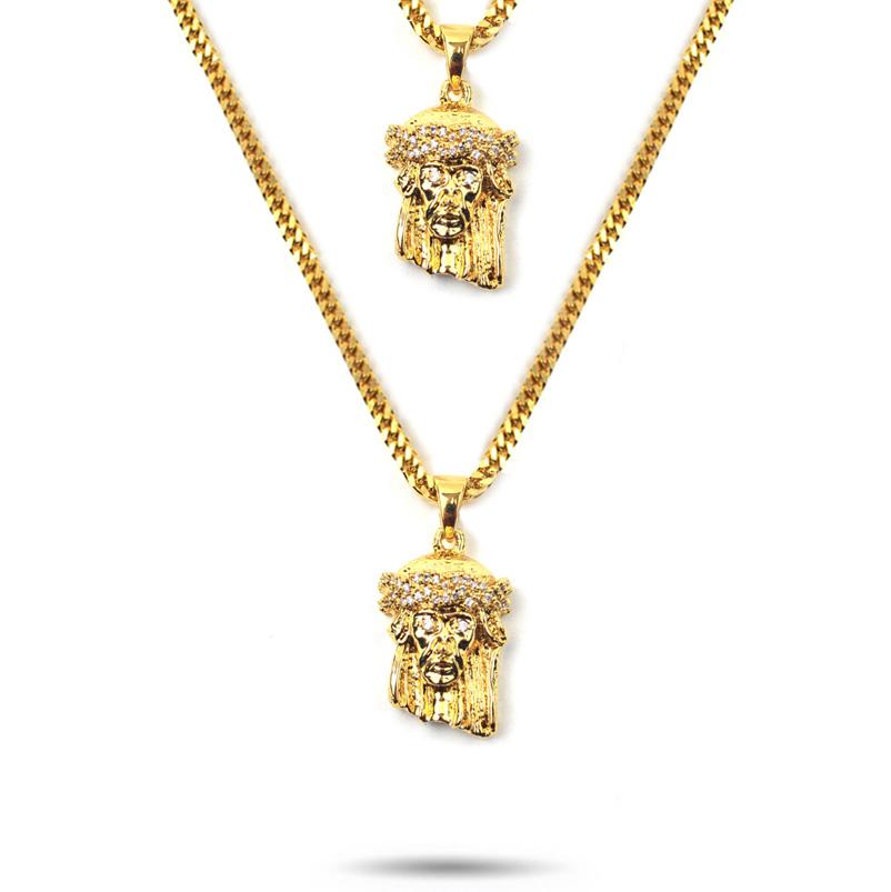 Gold Jesus Piece Layered Set & Franco Gold Chain The Gold Gods