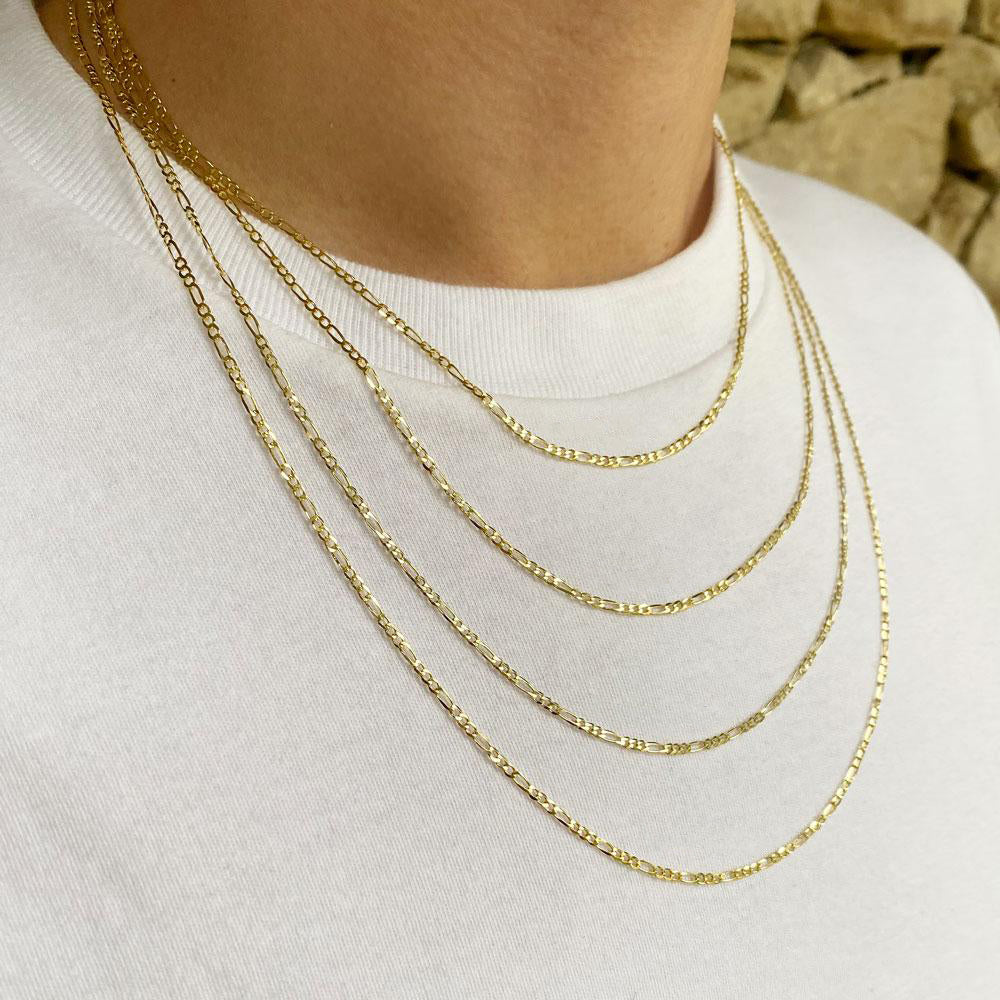 Unisex Necklace Gold Toned Double Link Chain 21 Inch Necklace 