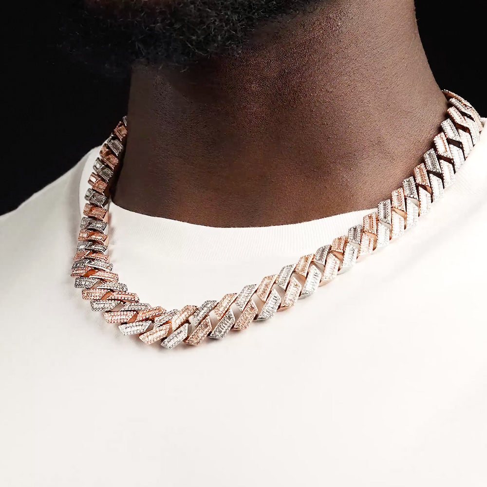 Fake diamond cuban sales link chain