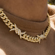 Men's Diamond Barbwire Cuban Chain The Gold Gods 2