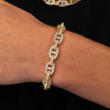 Diamond Mariner Micro Bracelet (10mm) The Gold Gods 1