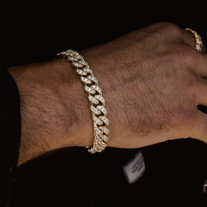 Diamond Cuban Link Bracelet 10mm The The Gold Gods Lifestyle 1