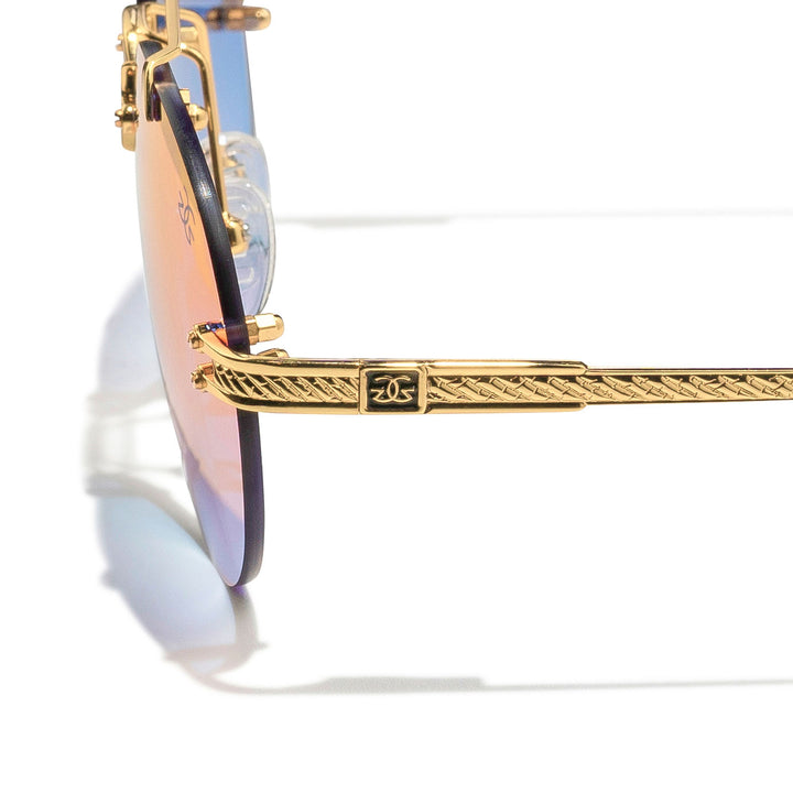 Helios Aviator Designer Sunglasses in Crystal Multi Flash The Gold Gods 3