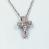 Diamond Baguette Crucifix Cross Necklace The Gold Gods 3