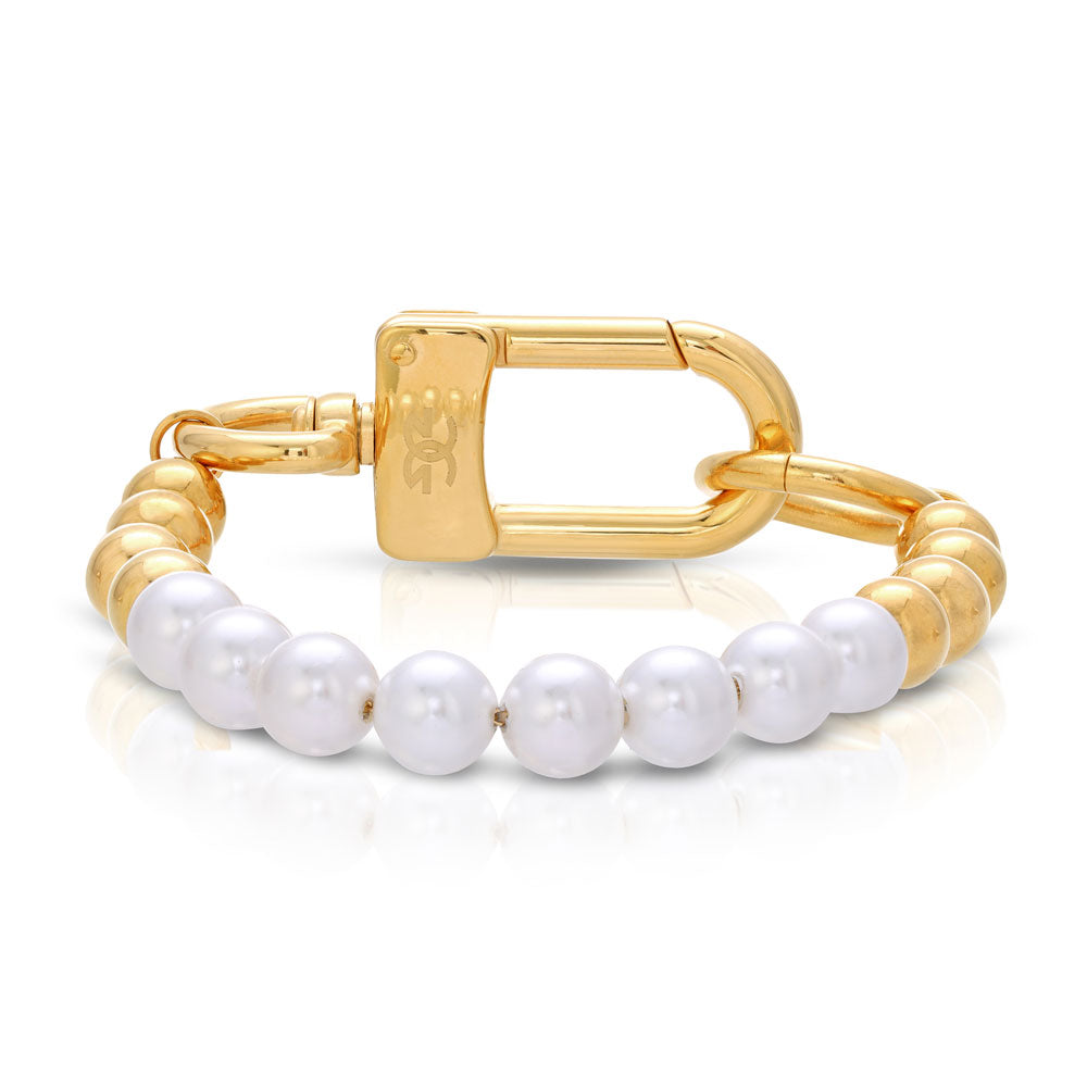 Half & Half Gold Pearl Bracelet The Gold Gods 2