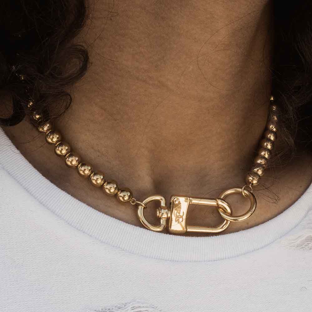 Half & Half Gold Pearl Chain | The Gold Gods