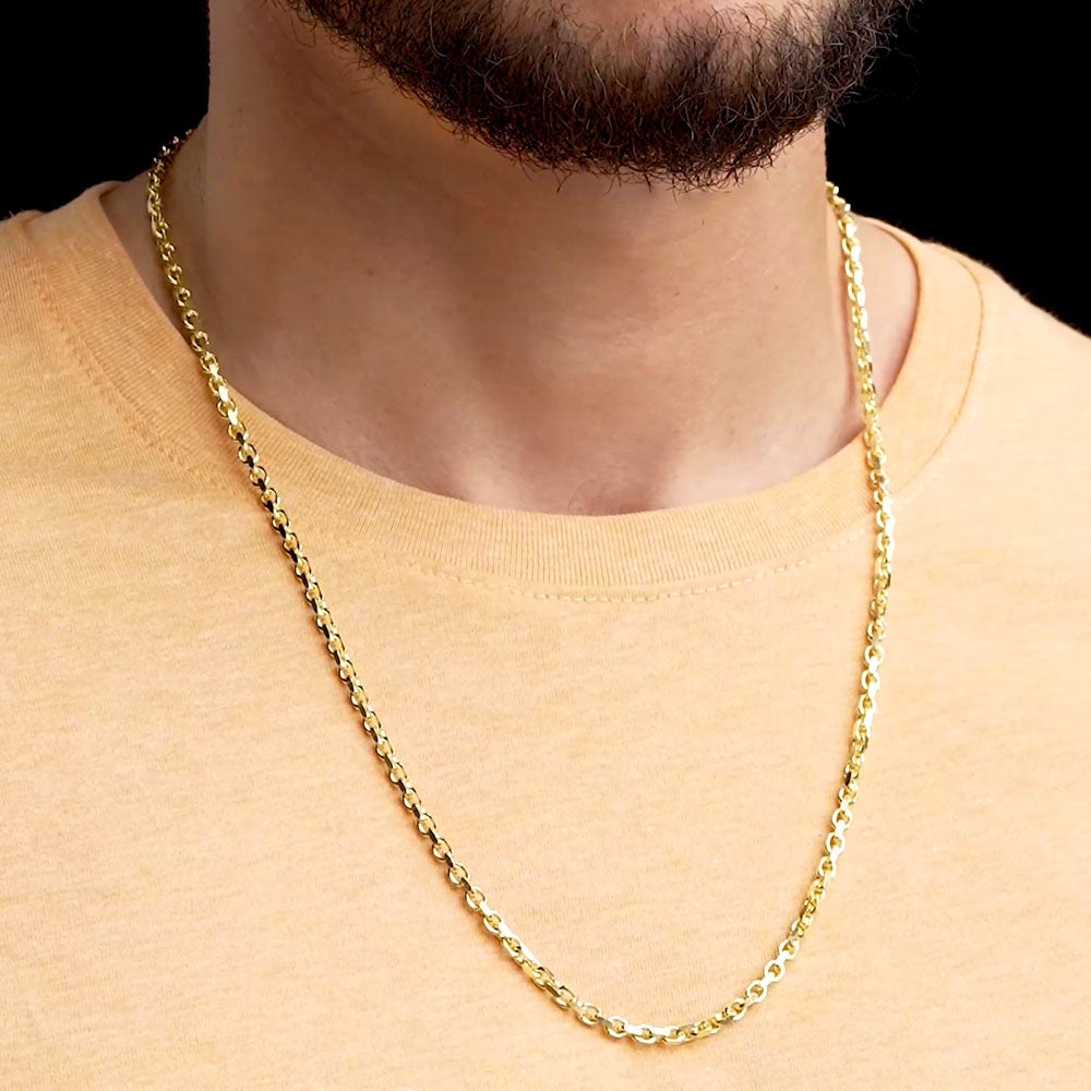 Gold Cable Rolo Link Chain | The Gold Gods