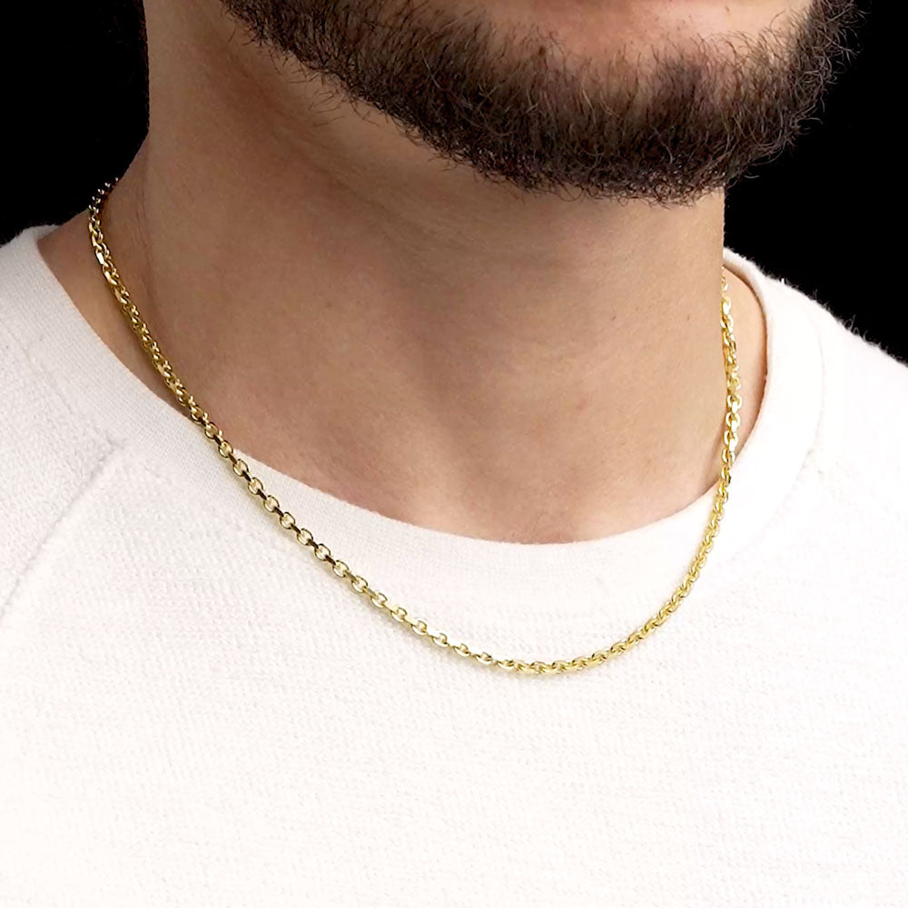 Solid Gold Cable Chain 10k 14k The Gold Gods
