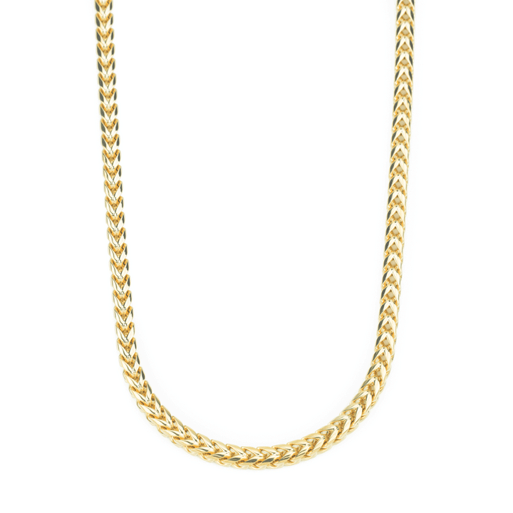 Women's Solid Gold Curved Franco Chain