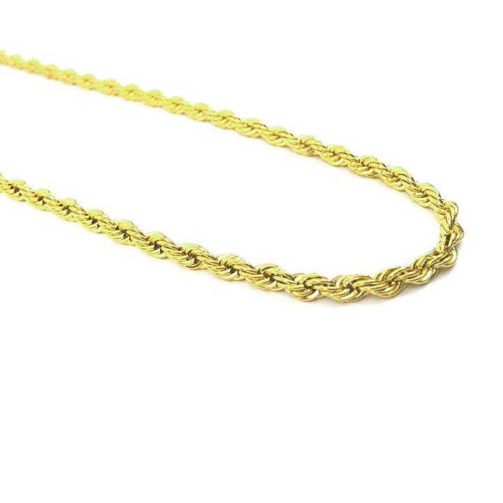 10k 14k Solid Gold Rope Chain Necklace The Gold Gods 1
