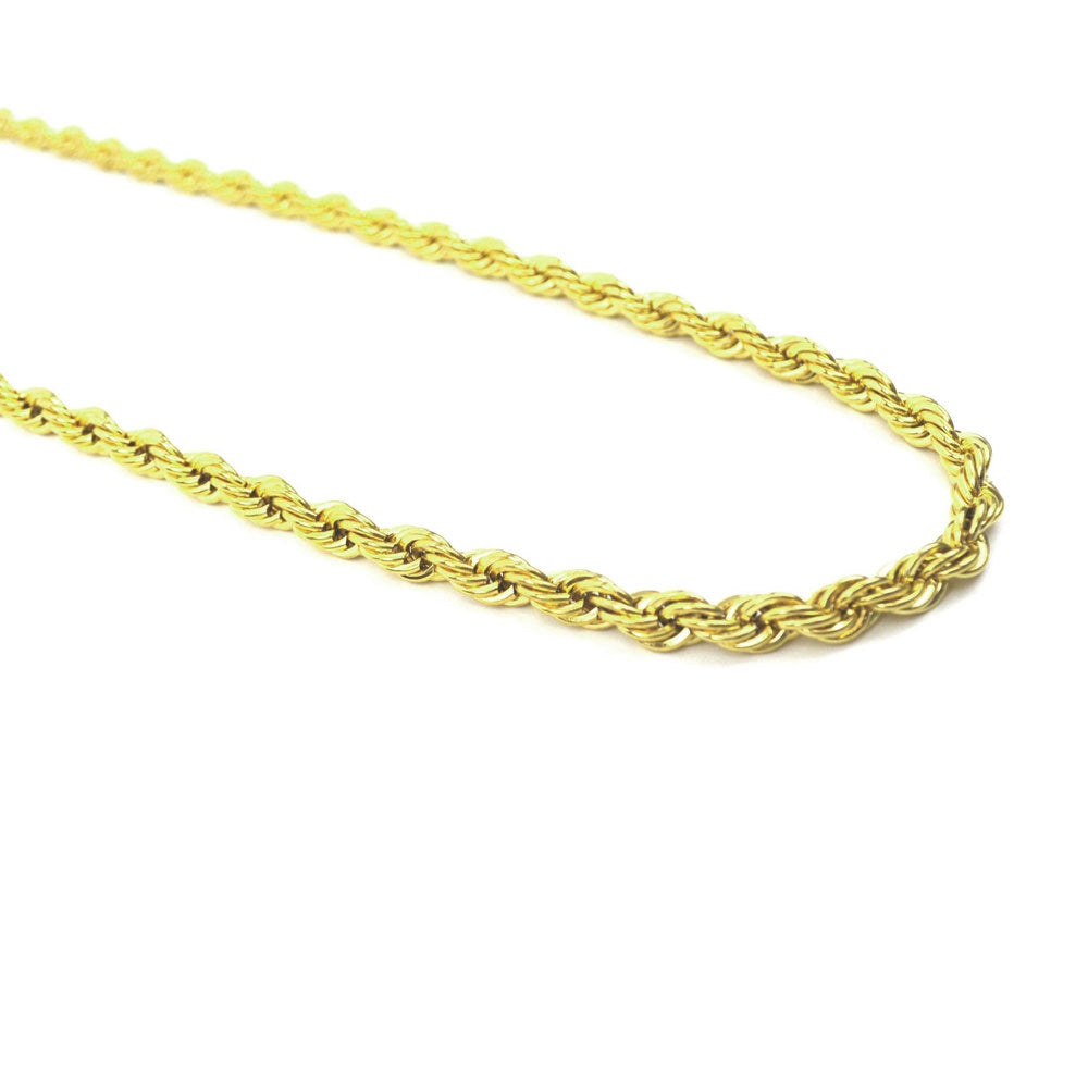 Solid White Gold Rope Chain 10K - 14K | The Gold Gods