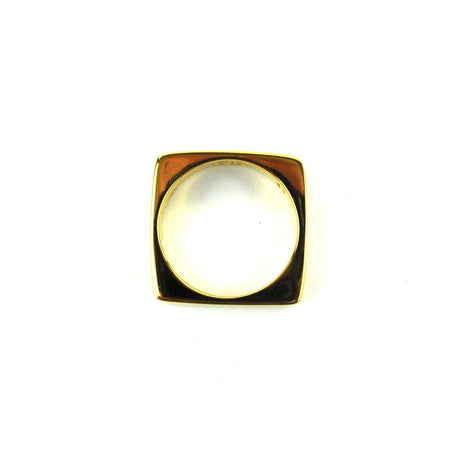 Gold Square Ring The Gold Goddess top view