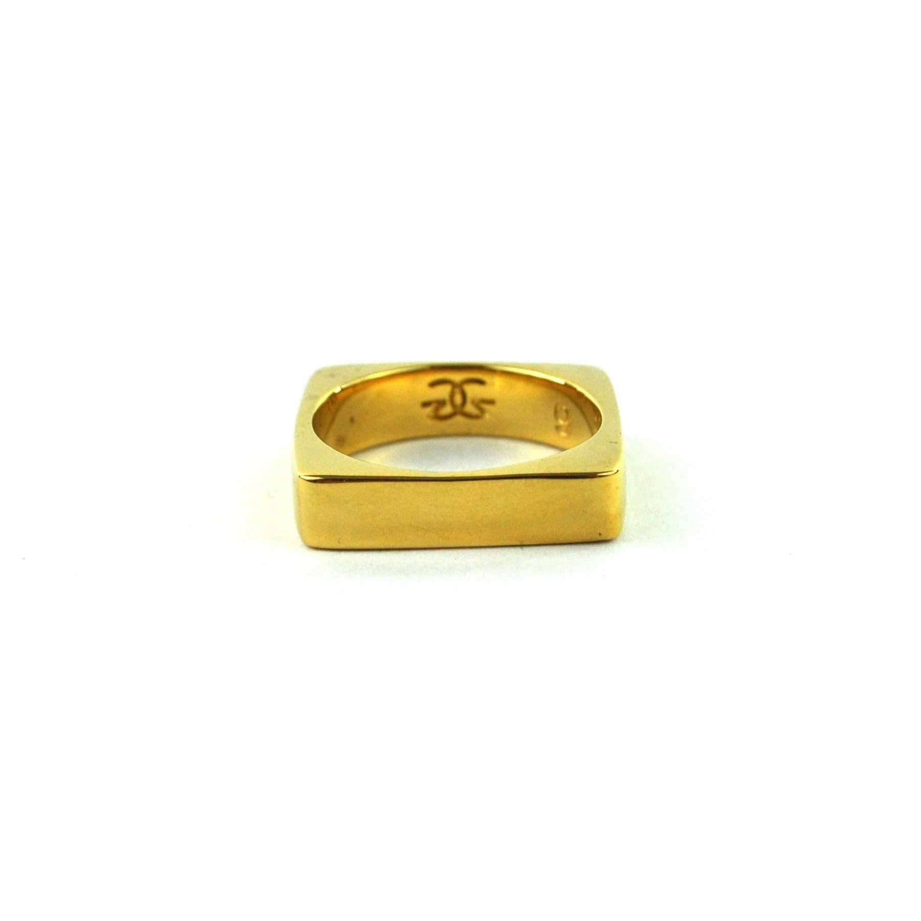 18k Gold Square Ring | The Gold Gods