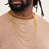 Gold Rope Chain mens jewelry The Gold Gods all lengths