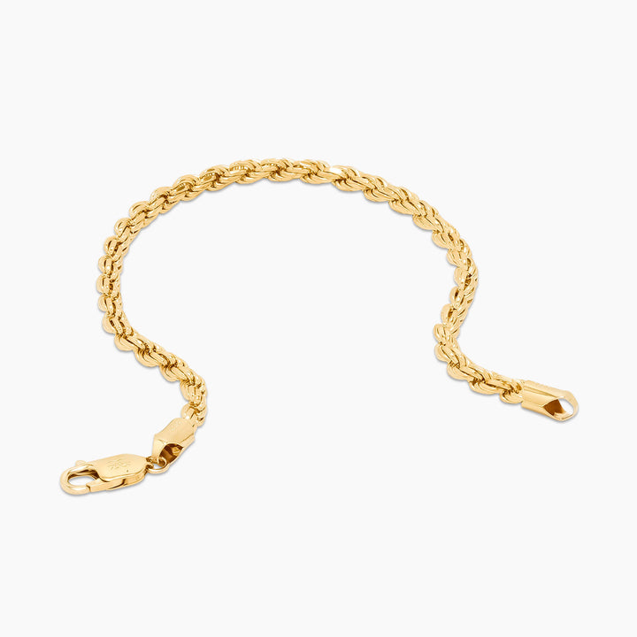 Vermeil Rope Gold Bracelet (4mm) The Gold Gods 3